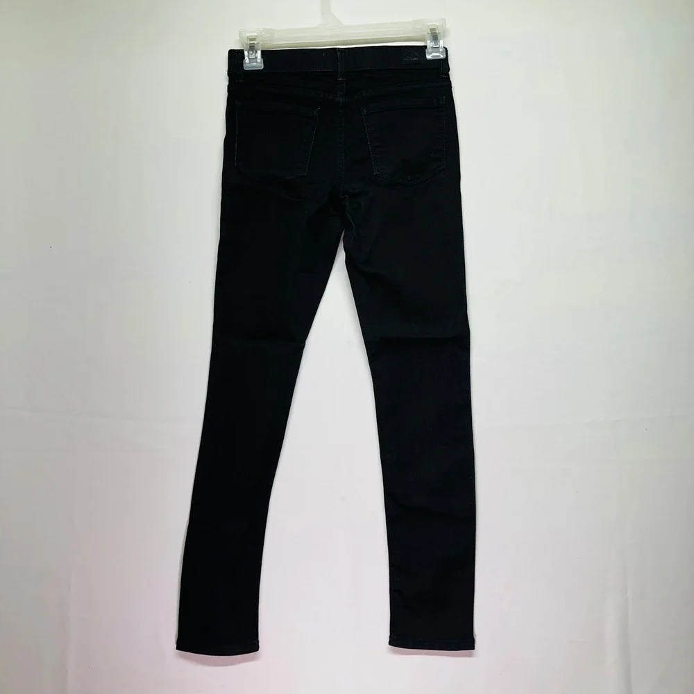 Jordache Black Straight Leg Pull‎ On Skinny Jeans Jeggings Girls Large (10-12)